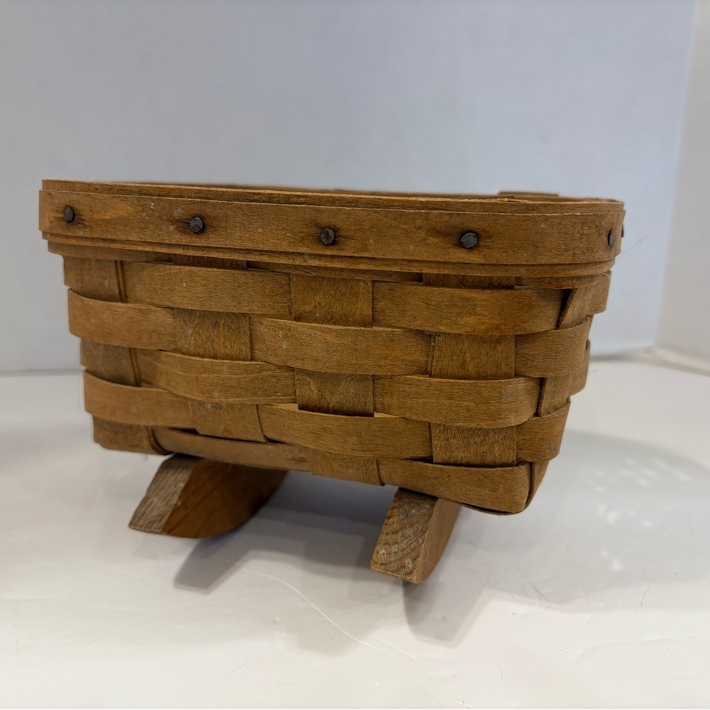 Longaberger vintage mini rocking cradle basket